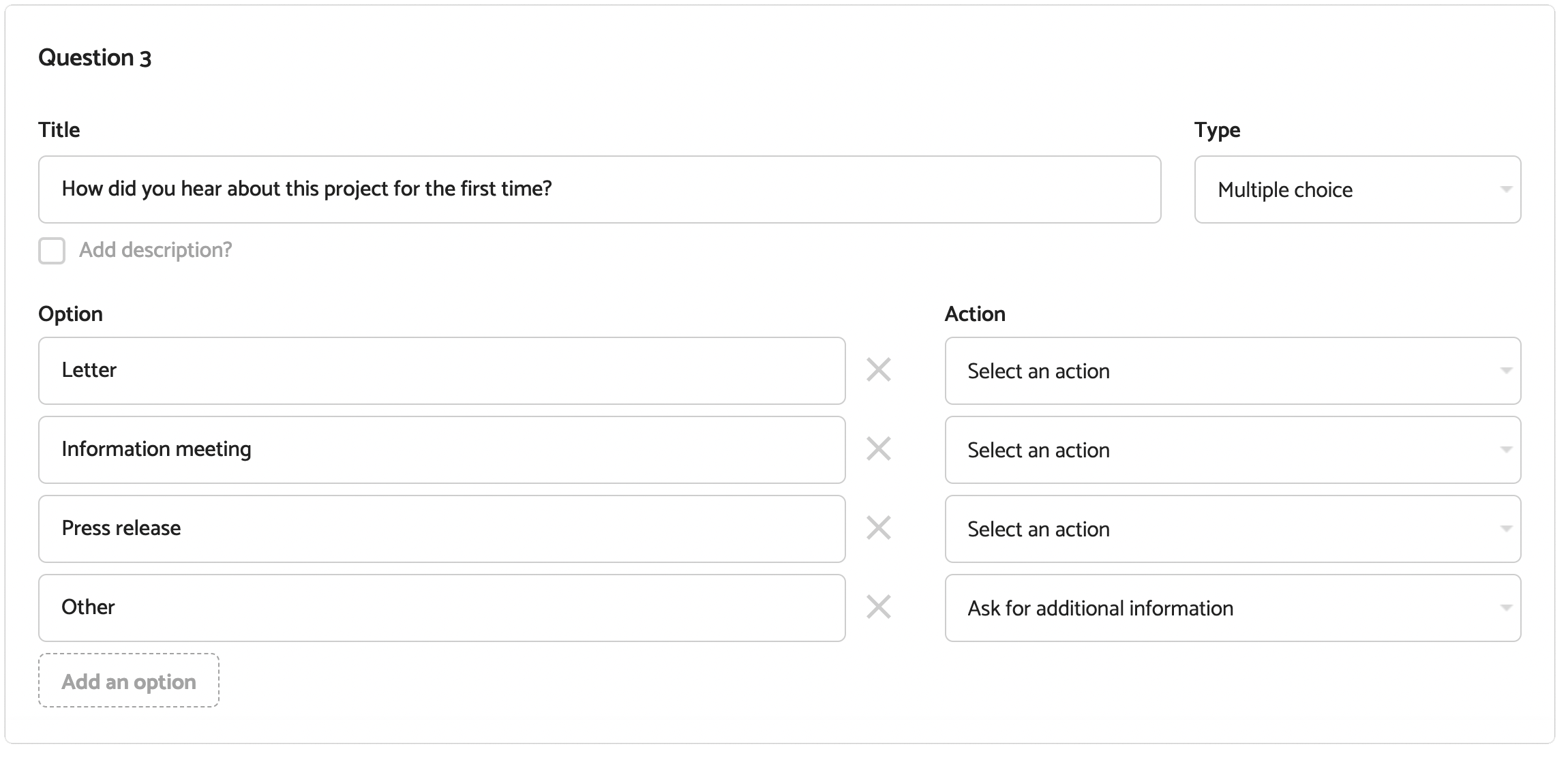 Survey Additional information